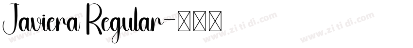 Javiera Regular字体转换